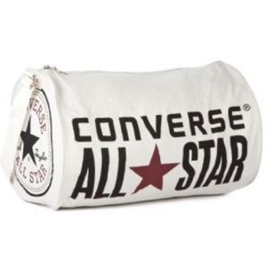 converse duffle bag white